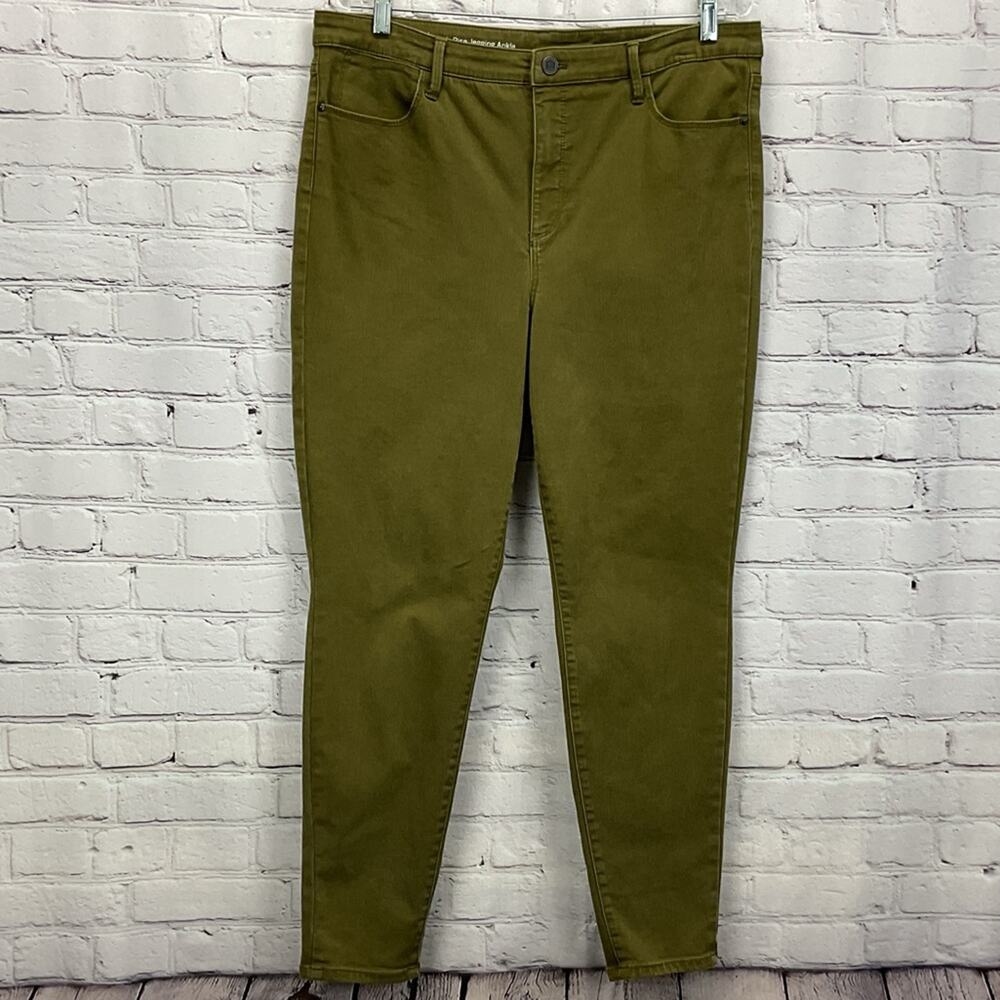 Talbots Flawless High-Rise Jegging Ankle Women's Size 14 Olive Green Skinny - Picture 5 of 9